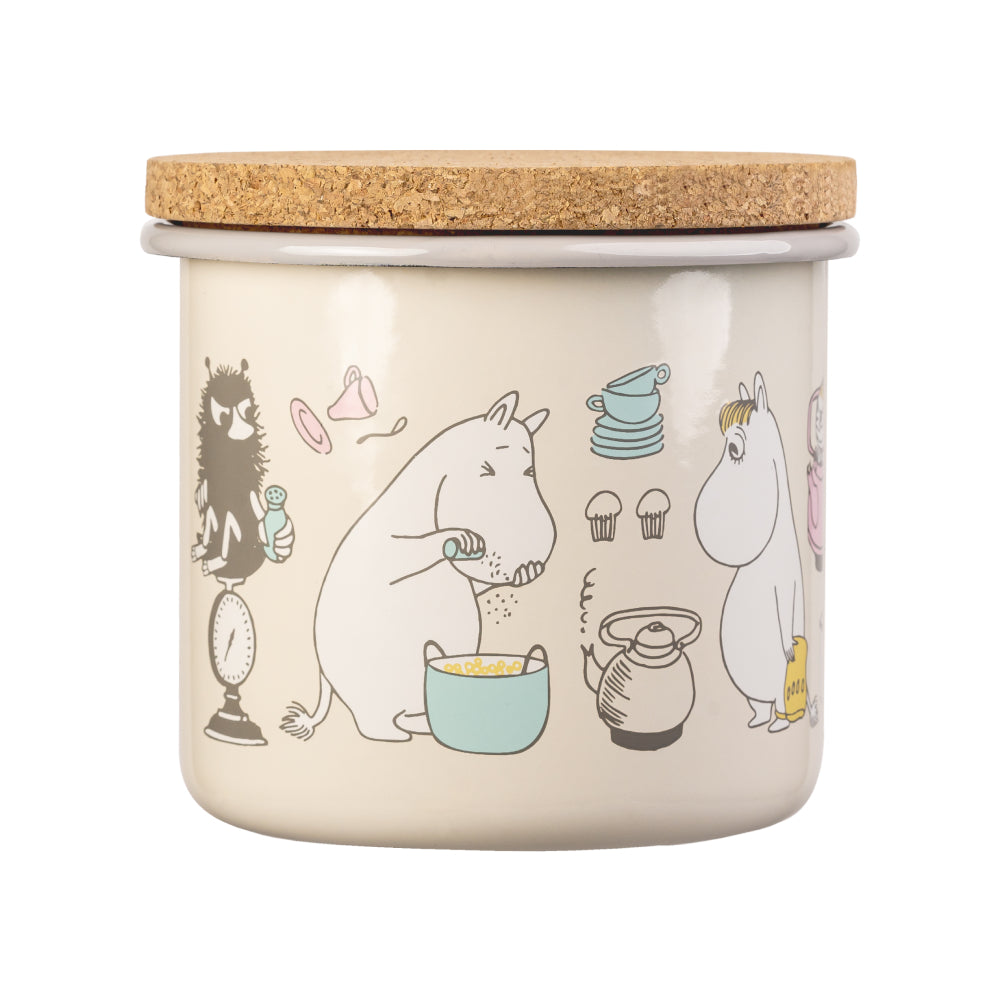 Moomin Bon Appétit Enamel Jar with lid 1.3 L