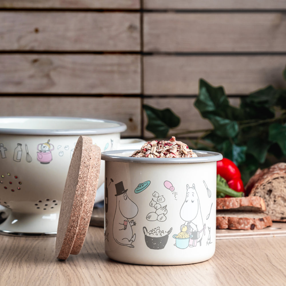 Moomin Bon Appétit Enamel Jar with lid 1.3 L