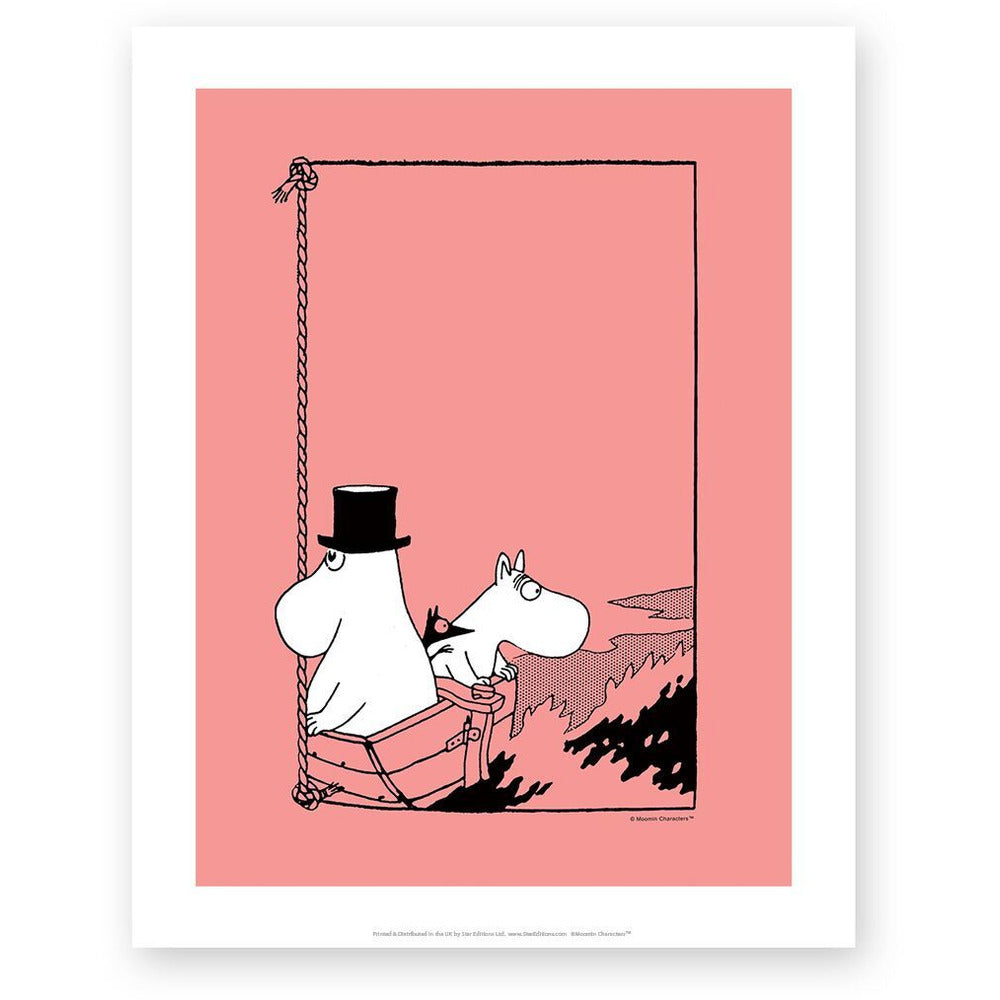 Art Print Moomintroll And Moominpappa In A Boat - .