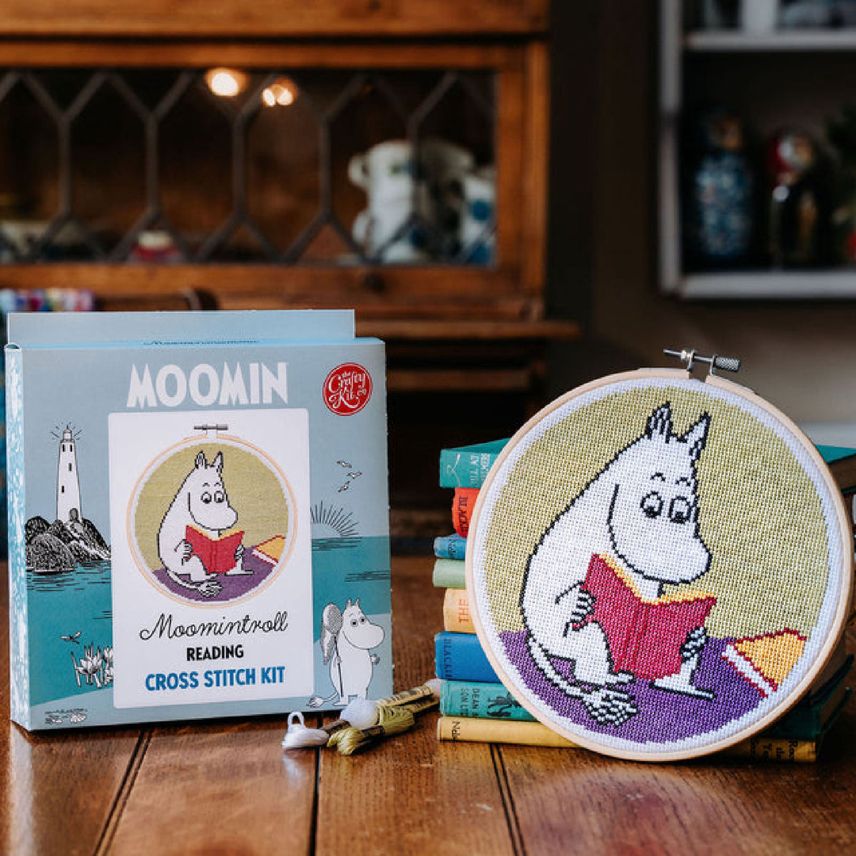 Moomin Cross Stitch Kit Moomintroll Reading