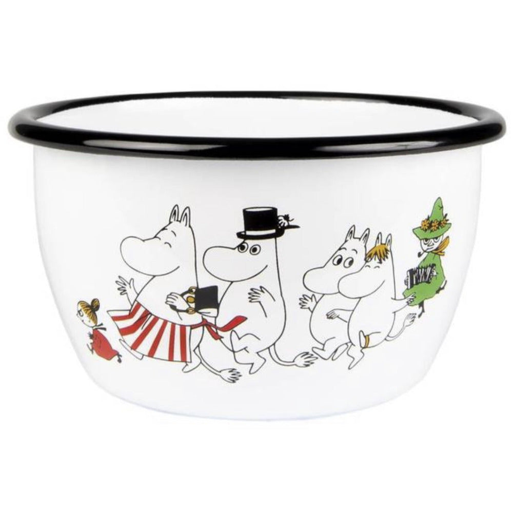 Moomin Enamel Bowl Moominvalley 0.6 L - .
