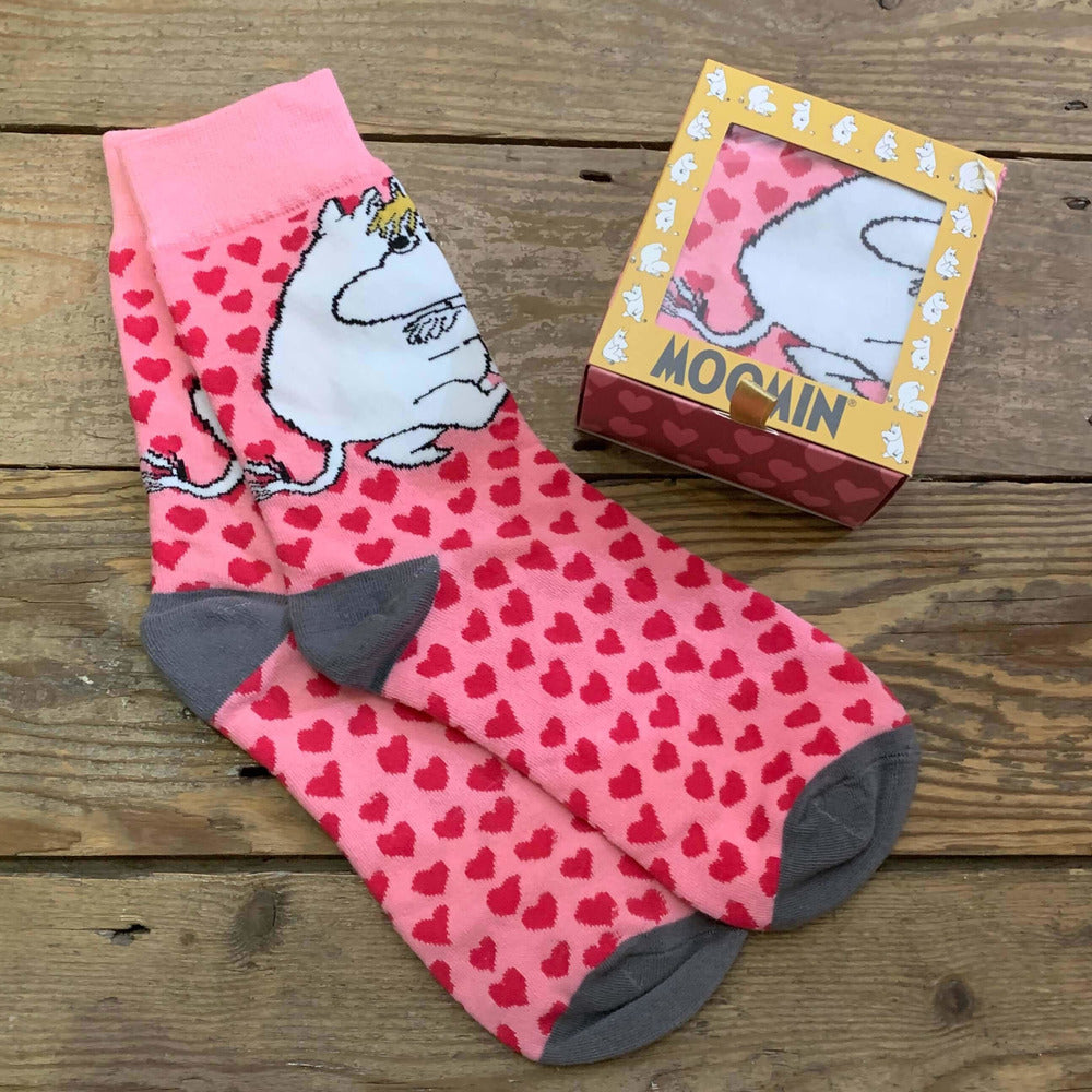 Moomin Heart Printed Socks - .