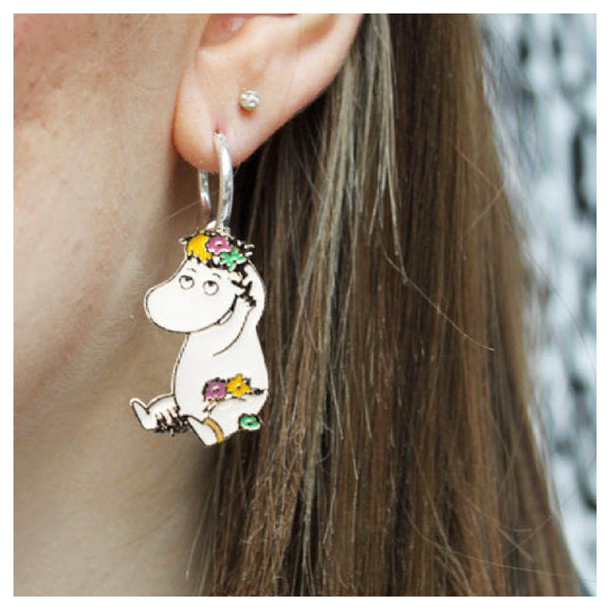 Enamel Earrings Moomintroll and Snorkmaiden