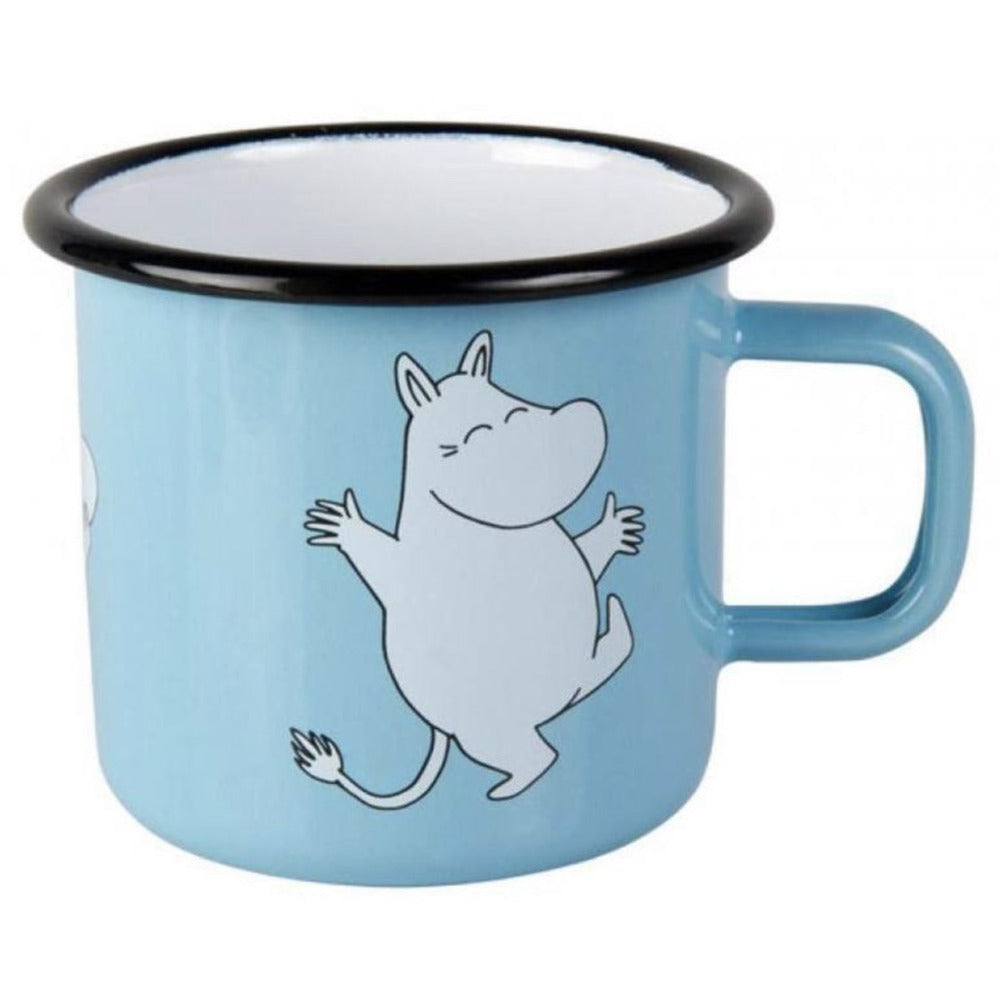 Moomin Enamel Mug 2.5 dl Retro Moomintroll Light Blue - .