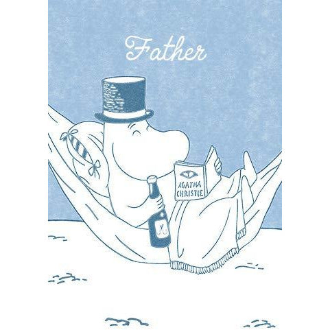 Greeting Card Moominpappa Blue - .