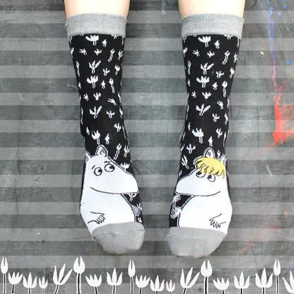 Moomin Black Printed Socks - .