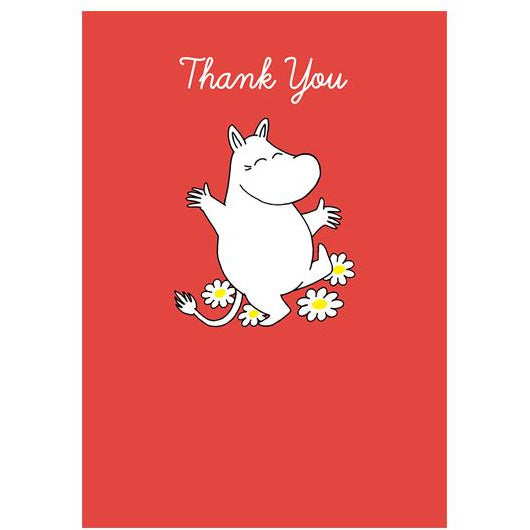 Greeting Card Thank You Moomintroll Dancing - .