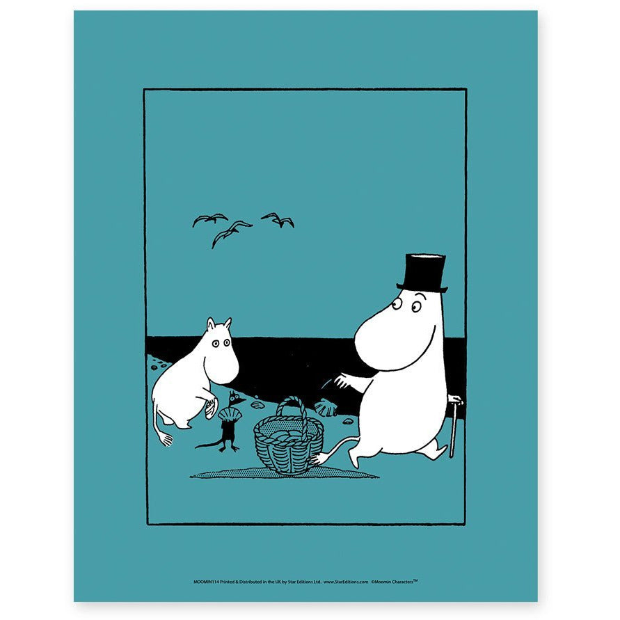 Tea Towel Moominpappa Beach - .