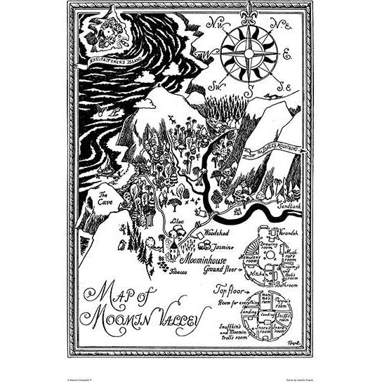 Poster Map Over Moominvalley small - .