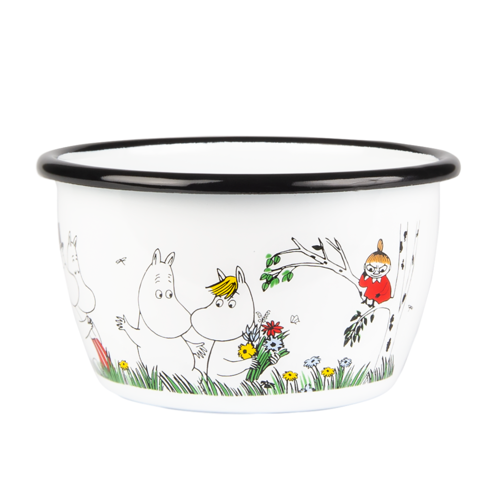Moomin Enamel Bowl Colours Happy Family 0.3 L - .