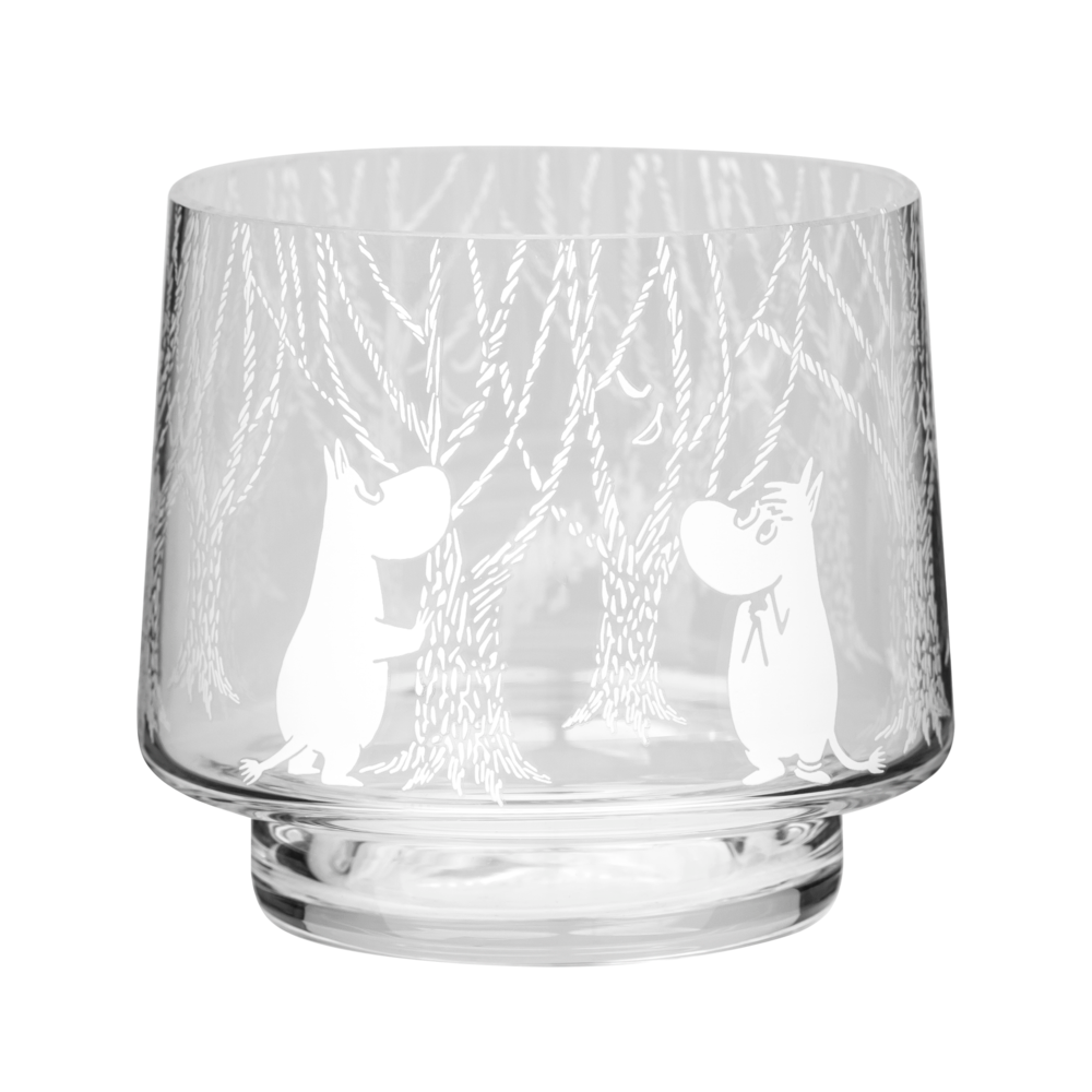 Moomin Glass Tea Light Holder In The Woods