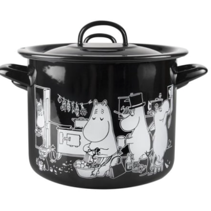 Moomins In The Kitchen Enamel 3.5 L Pot With Lid - .
