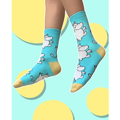 Moomin Socks Moomintroll Turquoise
