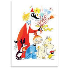 Moomin Easter Card flowers - .