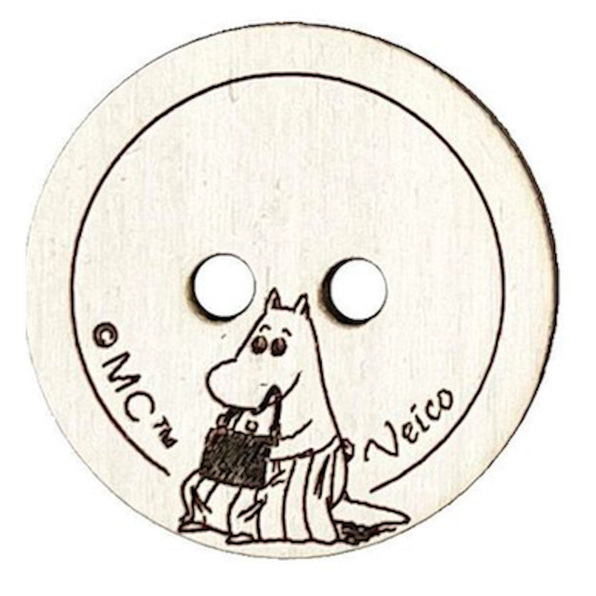 Moomin Wooden Button Moominmamma Sitting