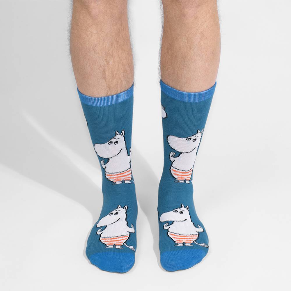 Moomin Socks Moomintroll Summer Blue
