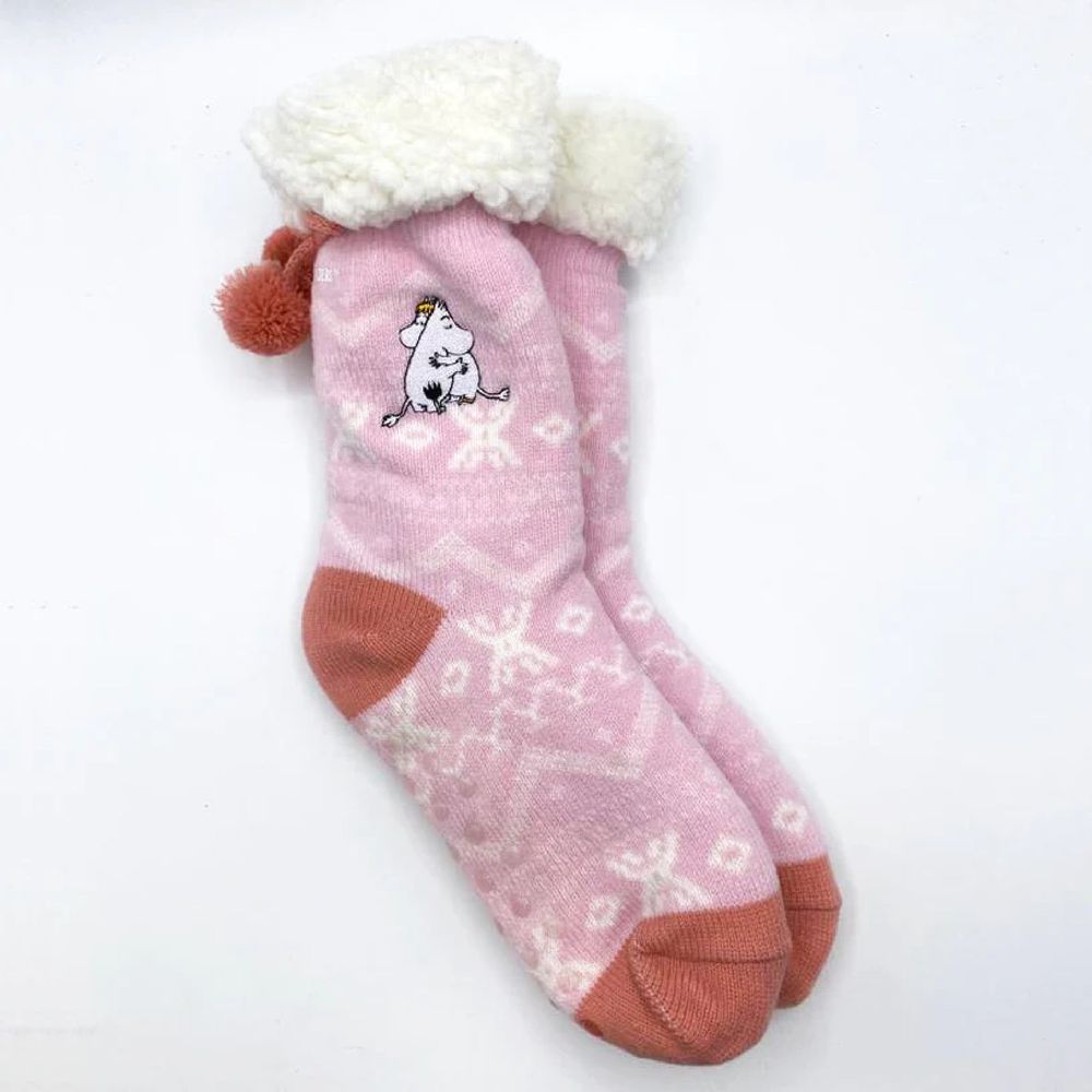 Moomin Slipper Socks Love Pink