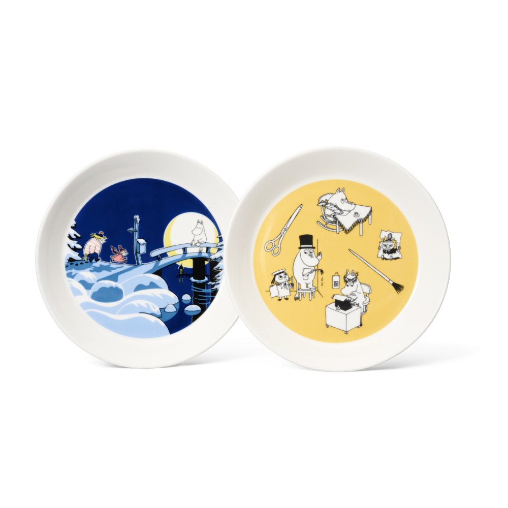 Moomin Collector&#39;s Edition Plates 2-pack 2022: Office &amp; Winternight