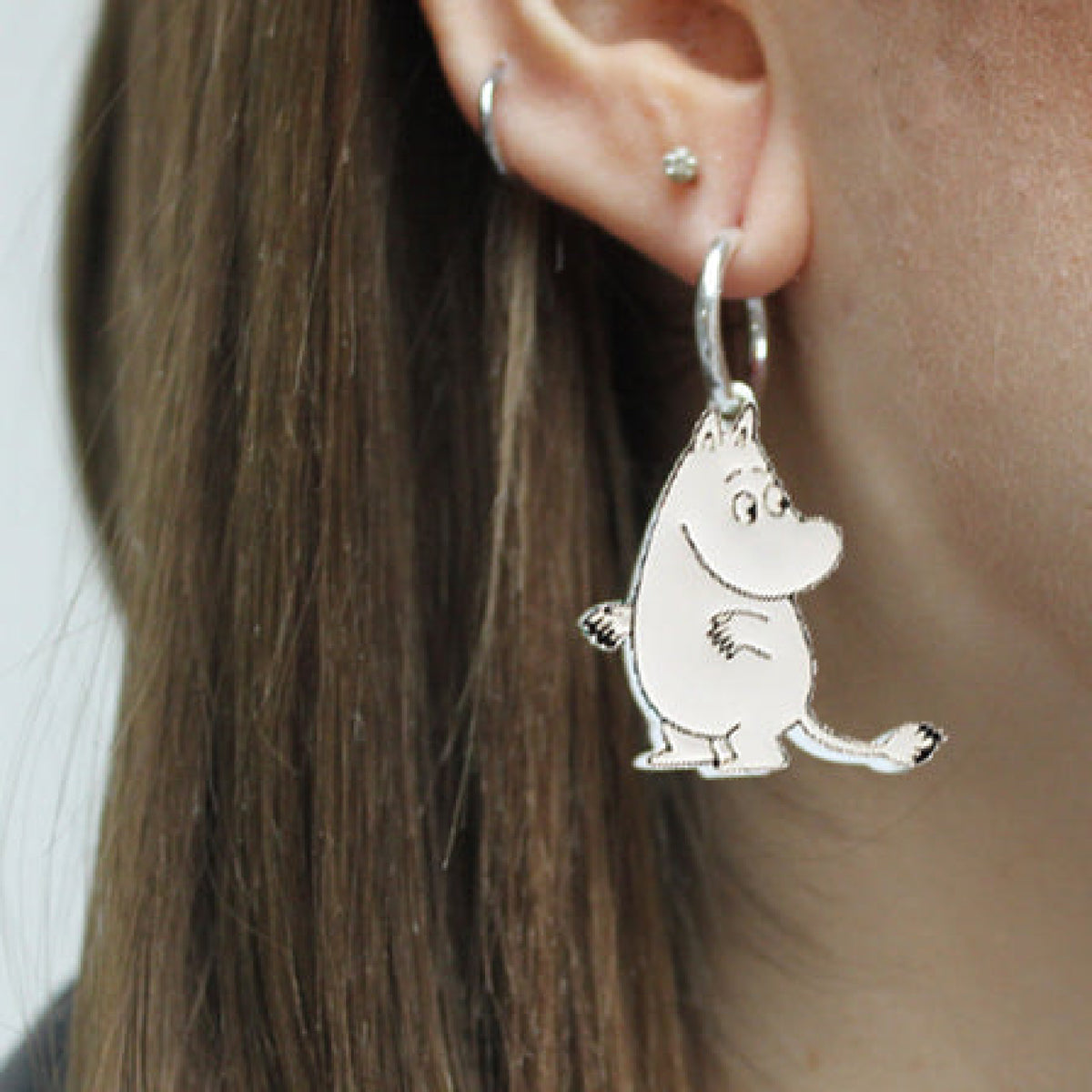 Enamel Earrings Moomintroll and Snorkmaiden