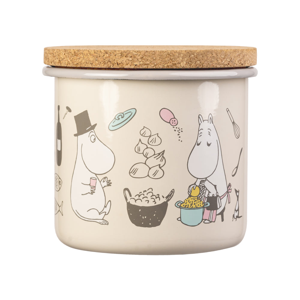 Moomin Bon Appétit Enamel Jar with lid 1.3 L