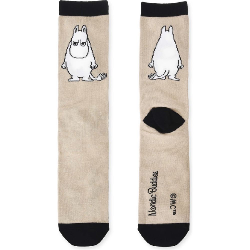 Moomin Socks Angry Moomin Beige