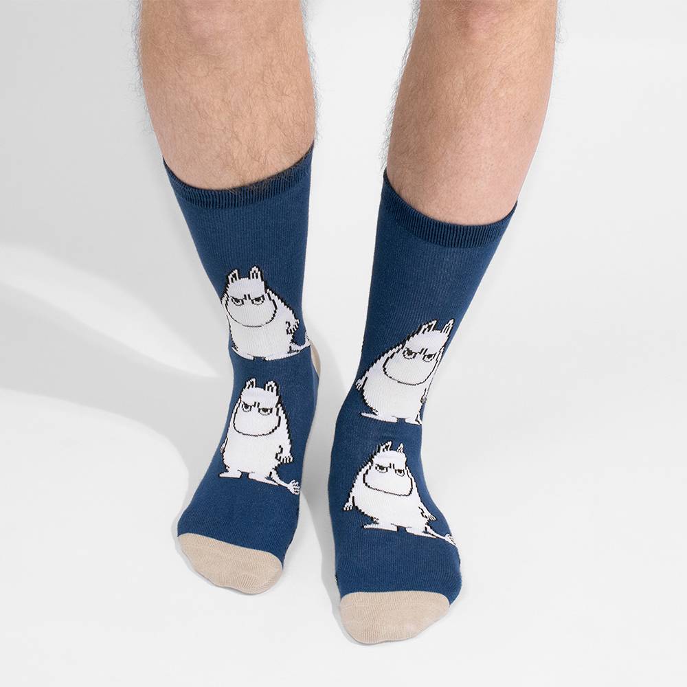 Moomin Socks Angry Moomintroll Dark Blue