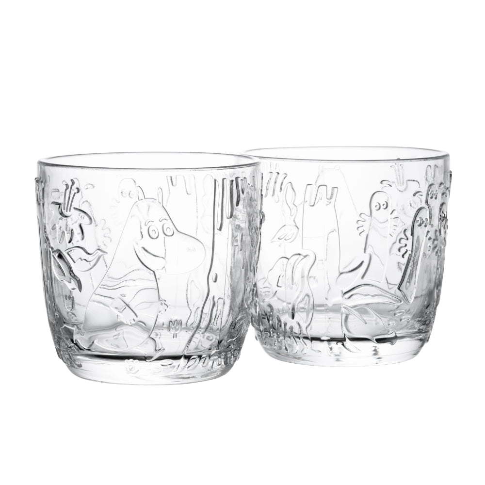 Moomin Clear Glass Tumblers 2-pack 28 cl