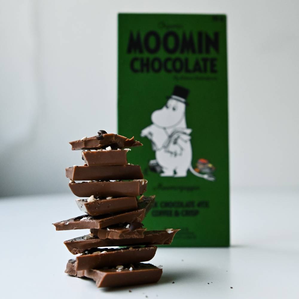 Moominpappa Milk Chocolate Coffee and Rice Crisp - Kalmar Chokladfabrik