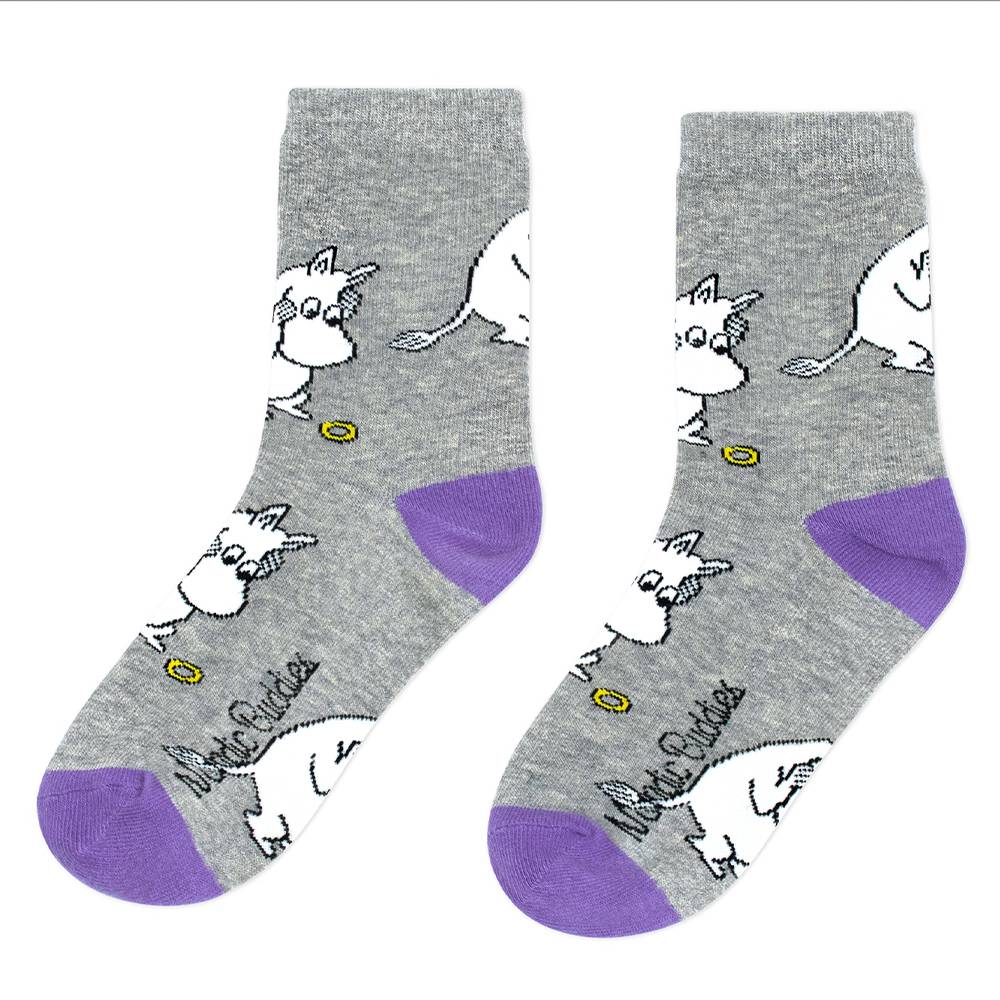 Moomin Socks Moomintroll Light Grey