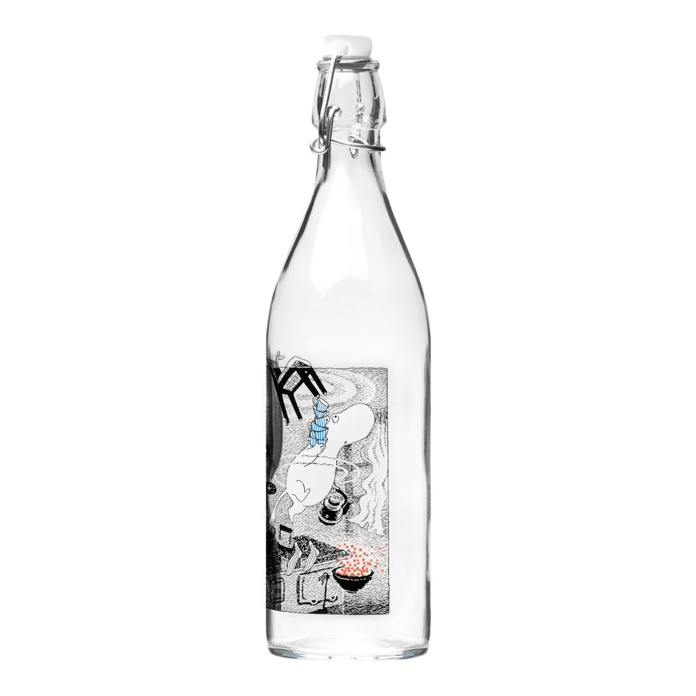 Moomin Glass Bottle 1L Summer Dive