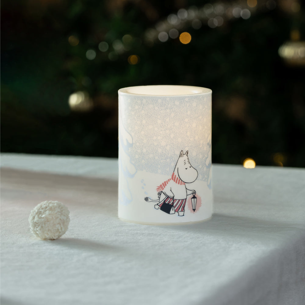 Moomin LED Candle Let It Snow 10 cm