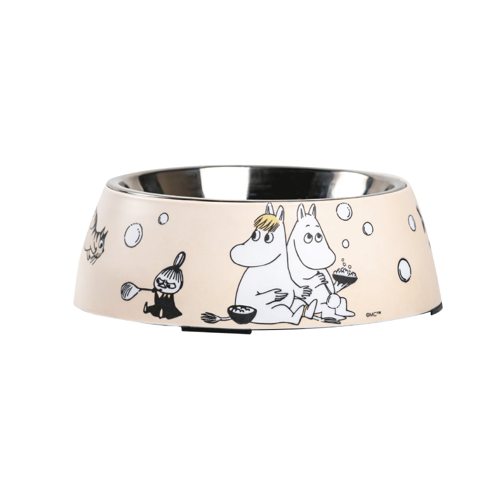 Moomin For Pets Food Bowl Beige Medium
