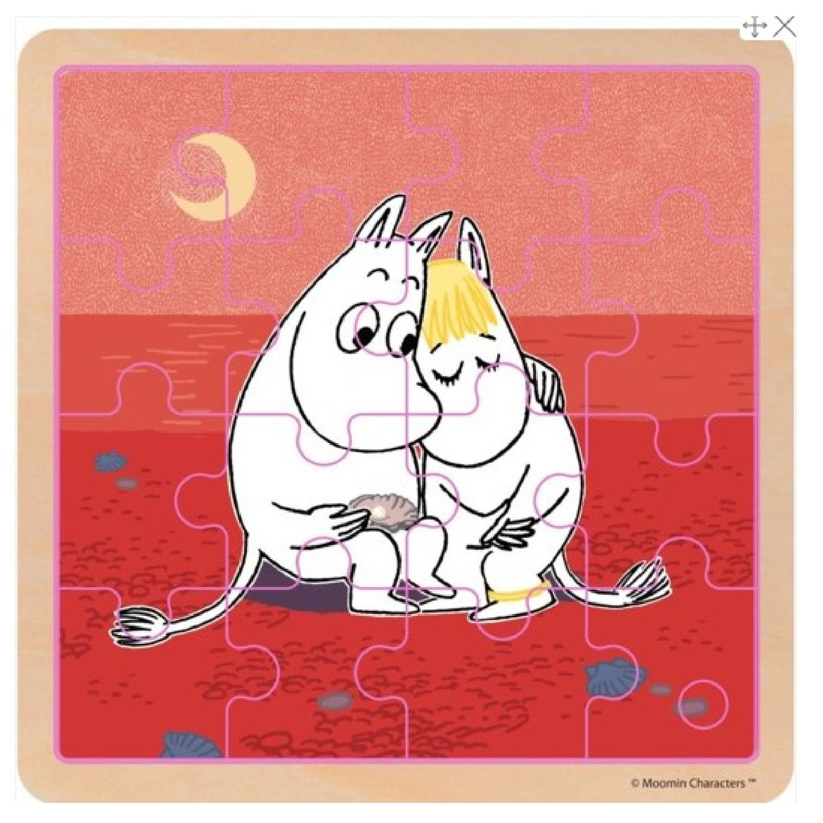 Moomin Wooden Square Puzzle Caring