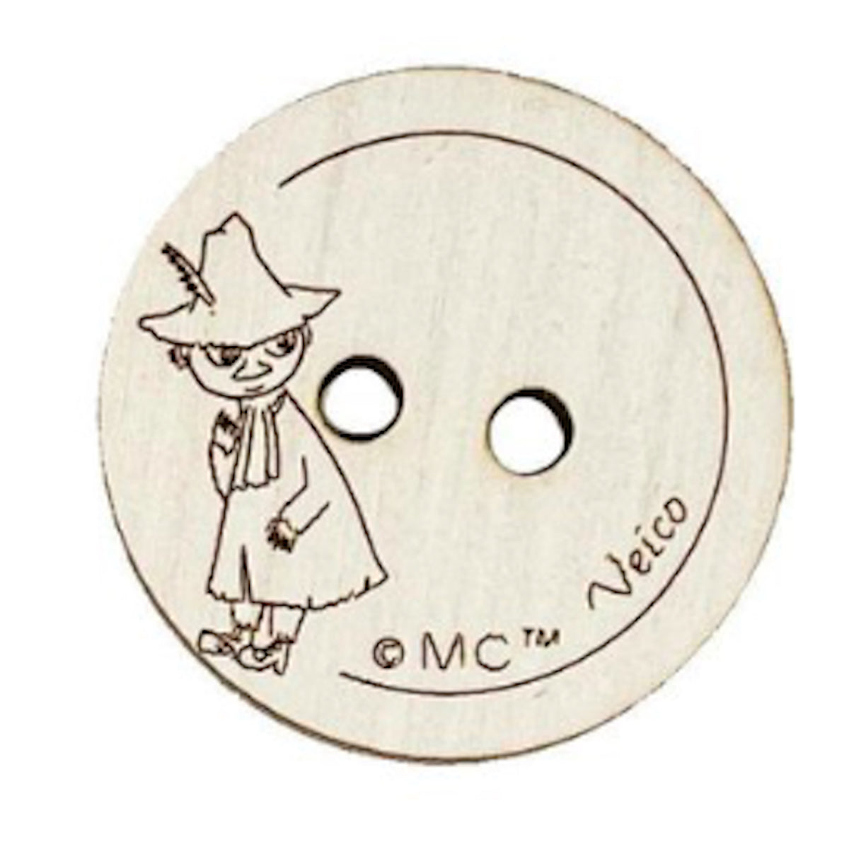 Moomin Wooden Button Snufkin