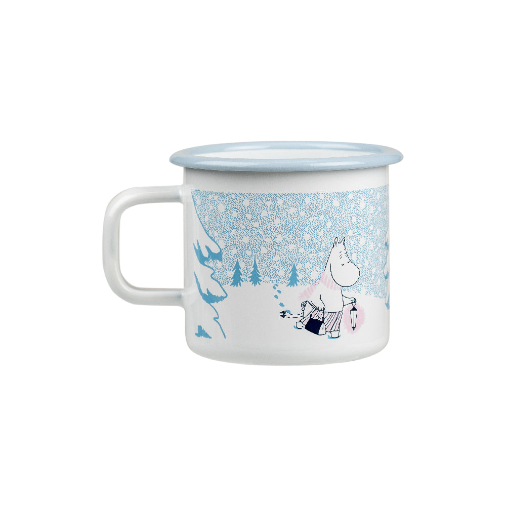 Moomin Enamel Mug 3.7 dl Let it snow