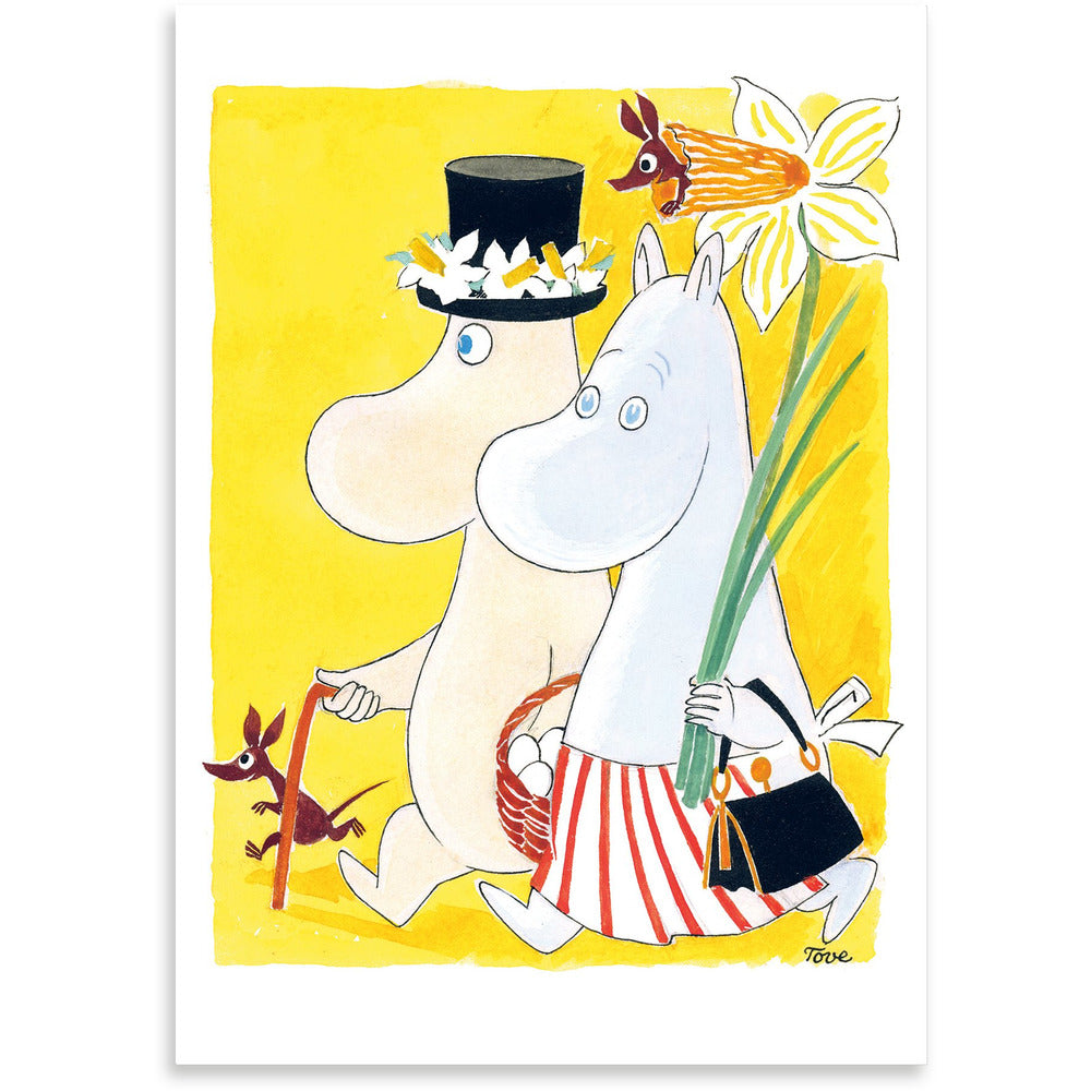 Moomin Easter Card walking - .