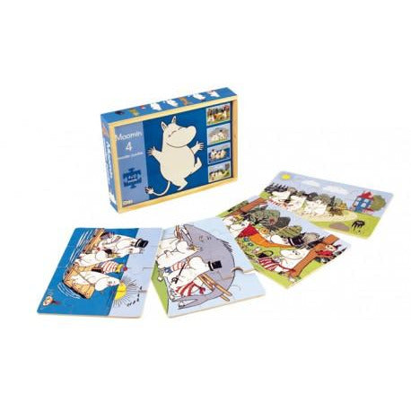 Puzzle Moomin Four Wooden Puzzles - .